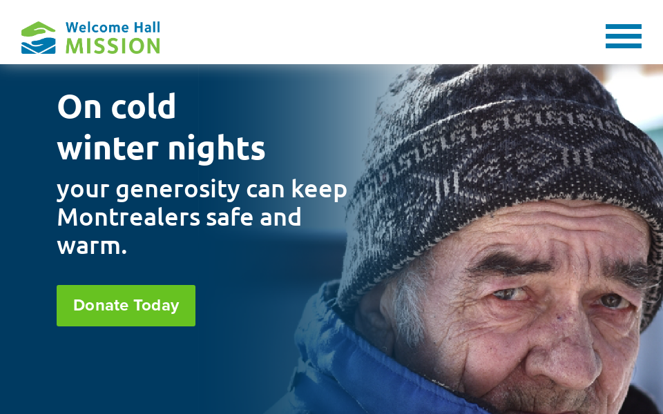 welcomehallmission.com/ screen capture