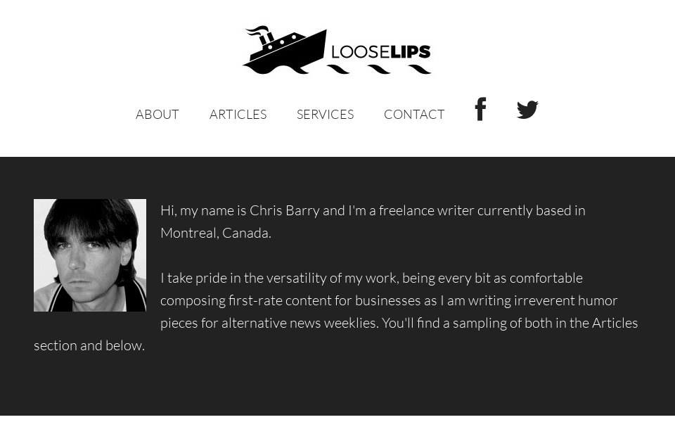 www.looselips.ca/ screen capture