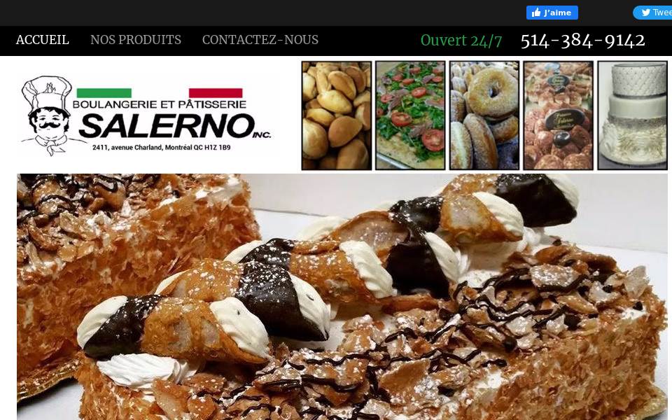 www.boulangeriesalerno.com/ screen capture