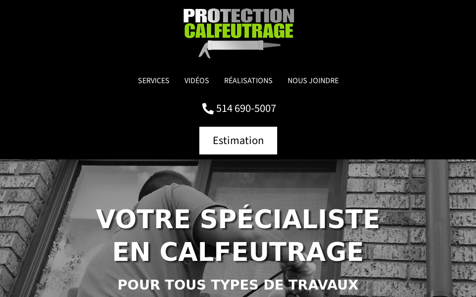 calfeutrageprotection.ca/ screen capture