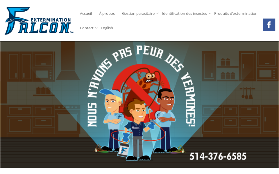 exterminationfalcon.ca/ screen capture