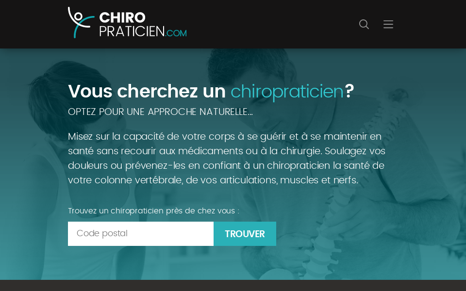 www.chiropraticien.com/ screen capture
