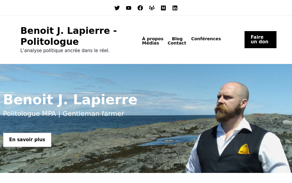 benoitlapierre.ca/ screen capture