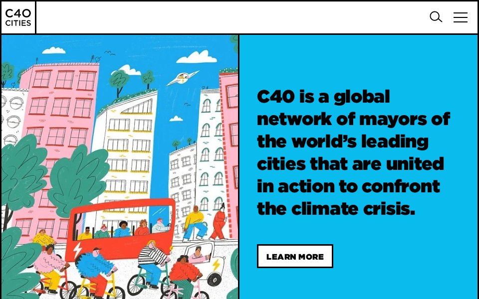 www.c40.org/ screen capture