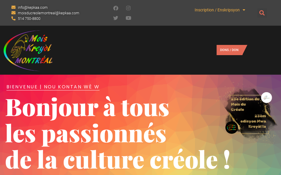 moisducreole.ca/ screen capture