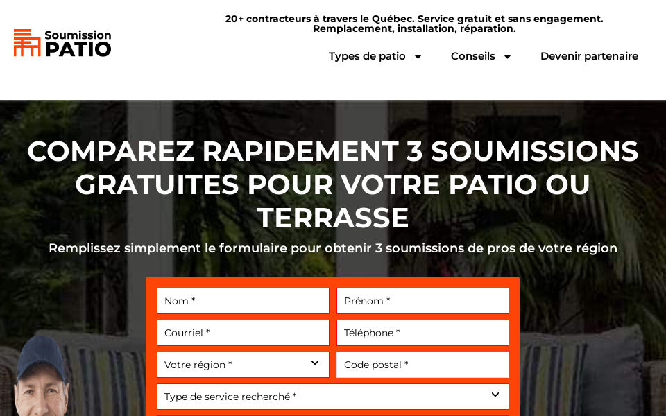 soumissionpatio.ca screen capture