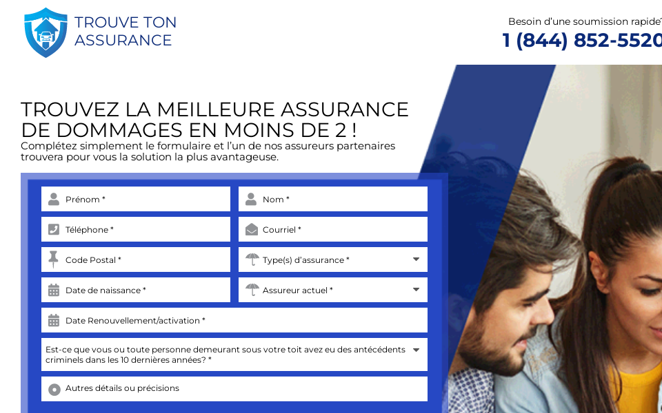 trouvetonassurance.ca/ screen capture