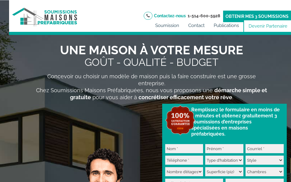 www.soumissionsmaison.com/prefabriquees/ screen capture