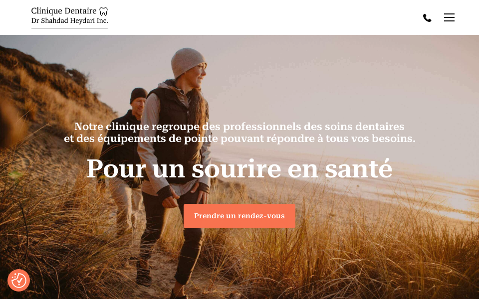 cliniquedentaireheydari.ca/ screen capture