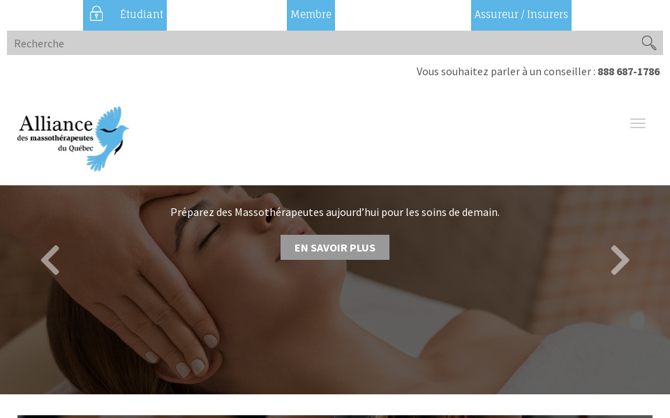 www.massotherapeutes.qc.ca/ screen capture