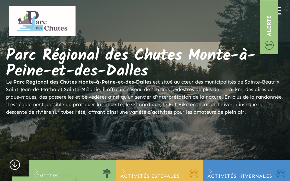 parcdeschutes.com/ screen capture