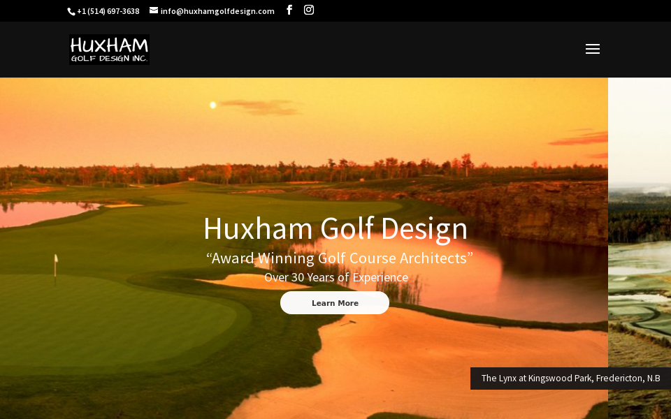 www.huxhamgolfdesign.com/ screen capture