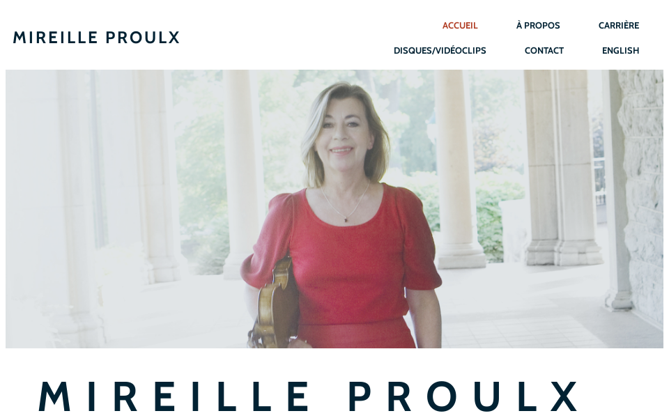 mireilleproulx.com/ screen capture