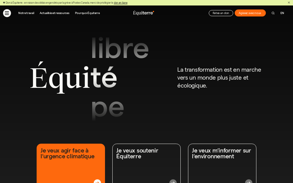 www.equiterre.org/fr screen capture