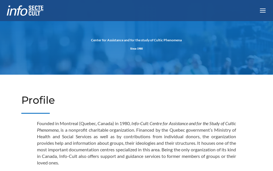 infosecte.org/en/home screen capture