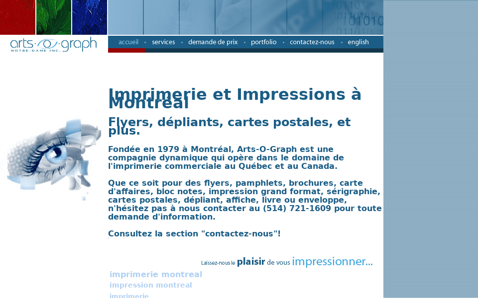 www.imprimeriemontreal.net/ screen capture