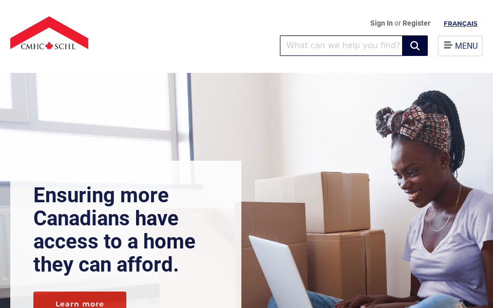 www.cmhc-schl.gc.ca/fr/co/index.cfm screen capture