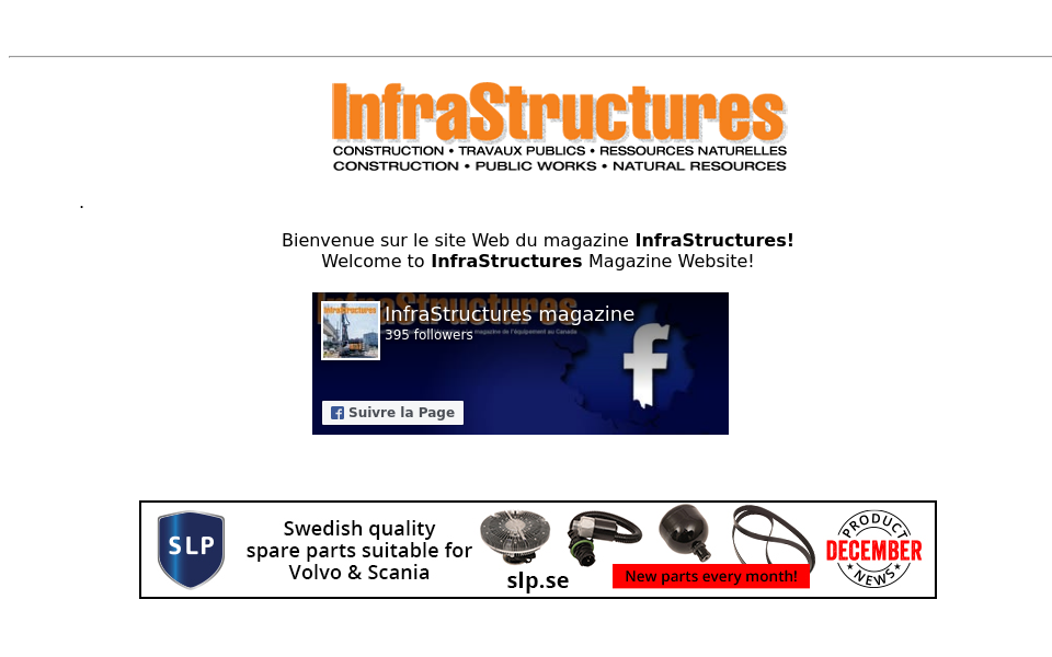 www.infrastructures.com/ screen capture