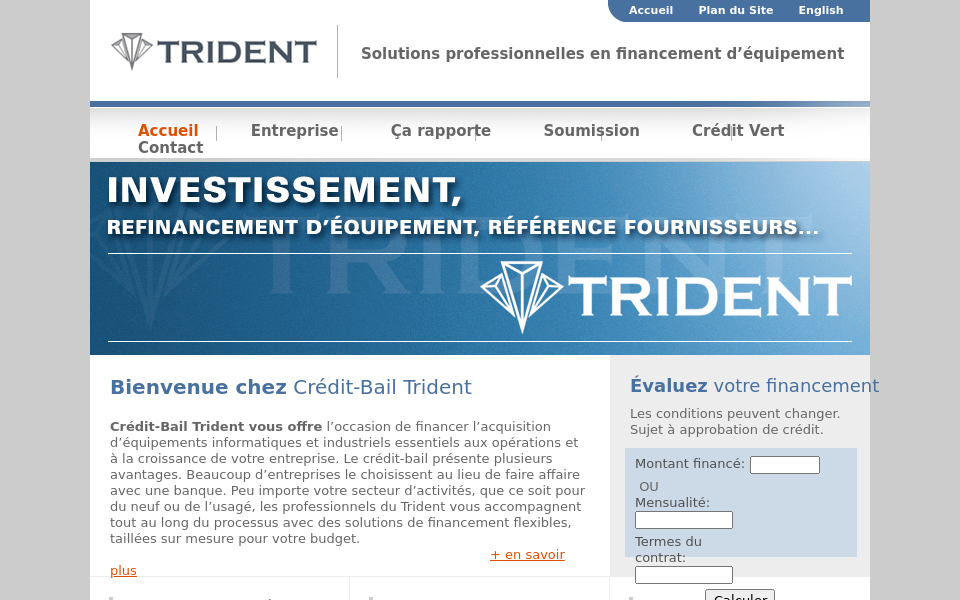 www.trident.qc.ca/ screen capture