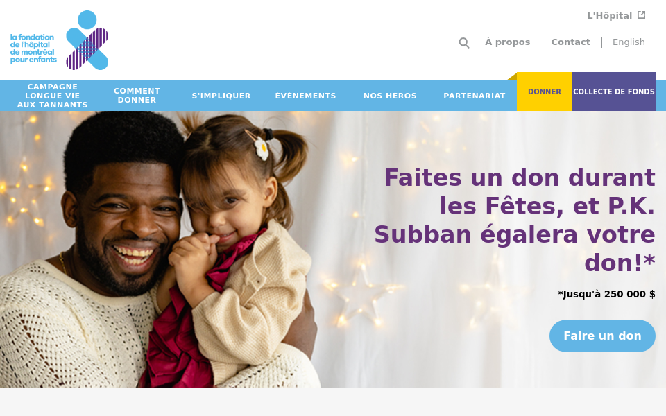 fondationduchildren.com/ screen capture