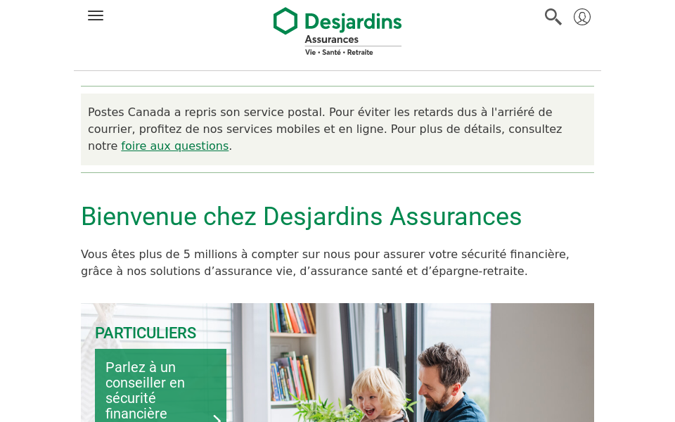 www.desjardinsassurancevie.com/fr/ screen capture