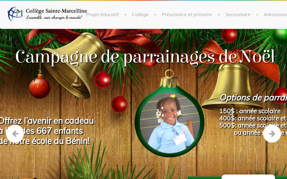 college.marcelline.qc.ca/ screen capture