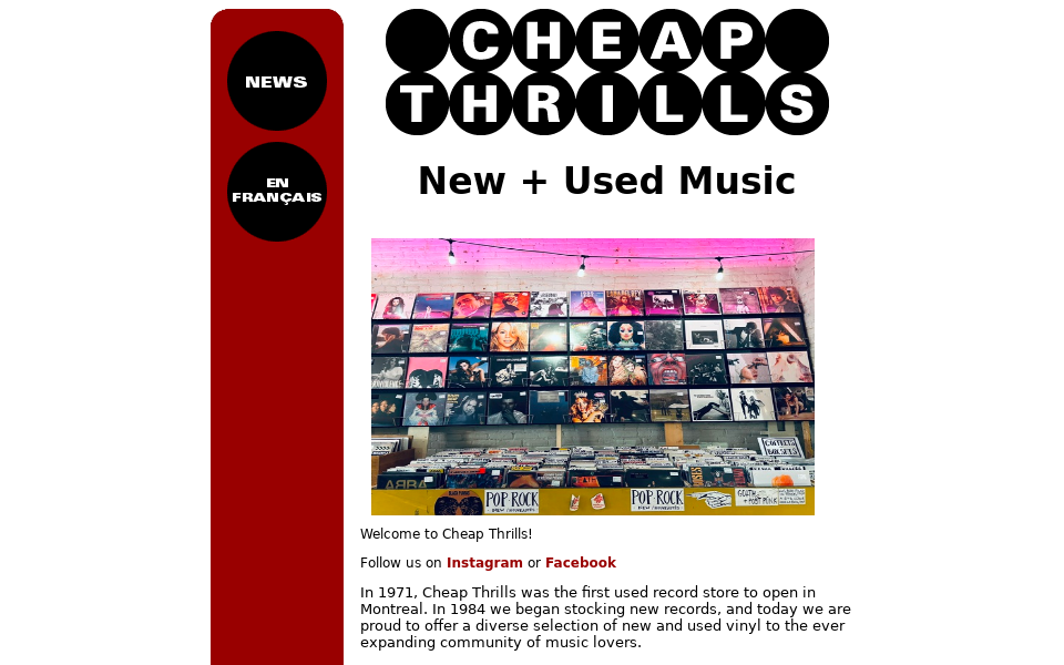 cheapthrills.ca/ screen capture