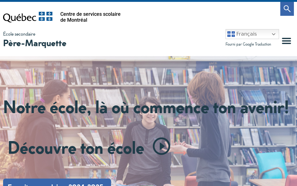 pere-marquette.cssdm.gouv.qc.ca/ screen capture