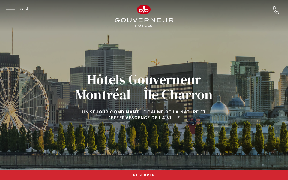 www.gouverneur.com/fr/hotel/montreal screen capture