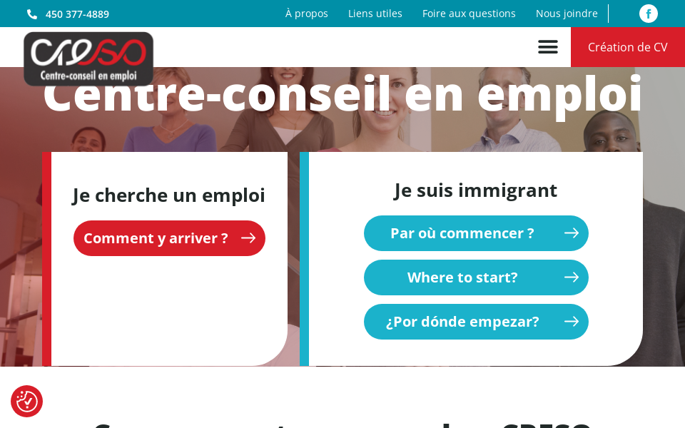creso-emploi.ca/ screen capture