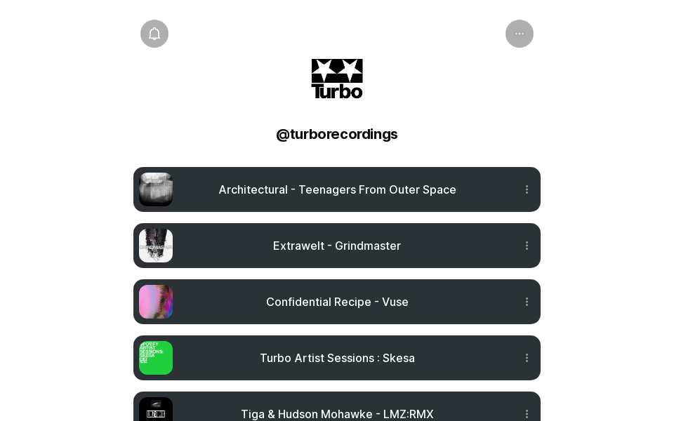 linktr.ee/turborecordings screen capture