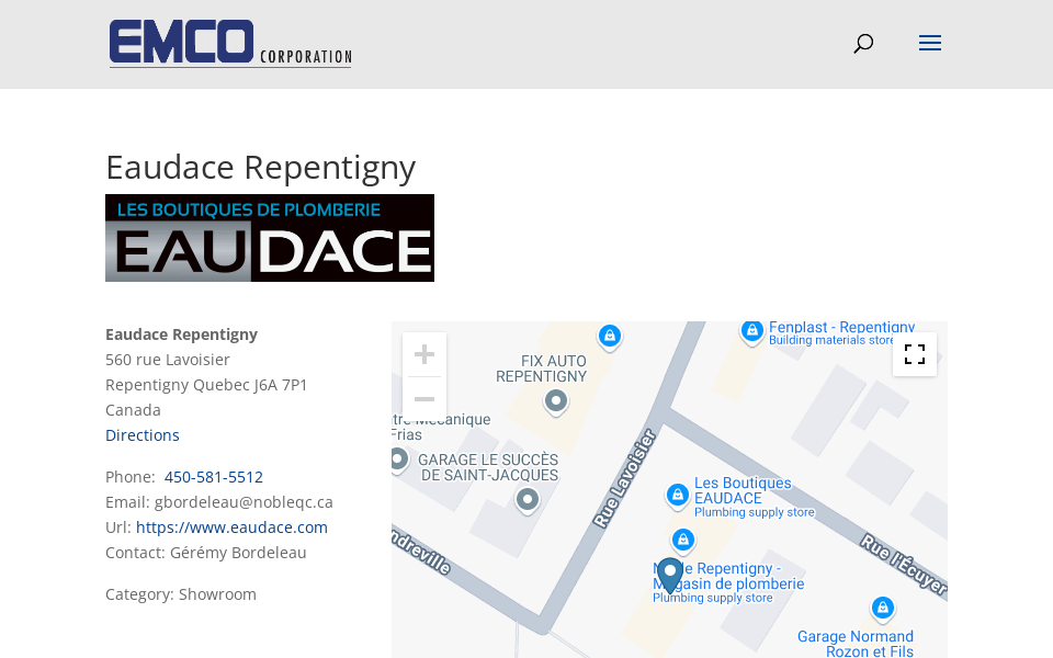 emco.ca/stores/eaudace-repentigny/ screen capture