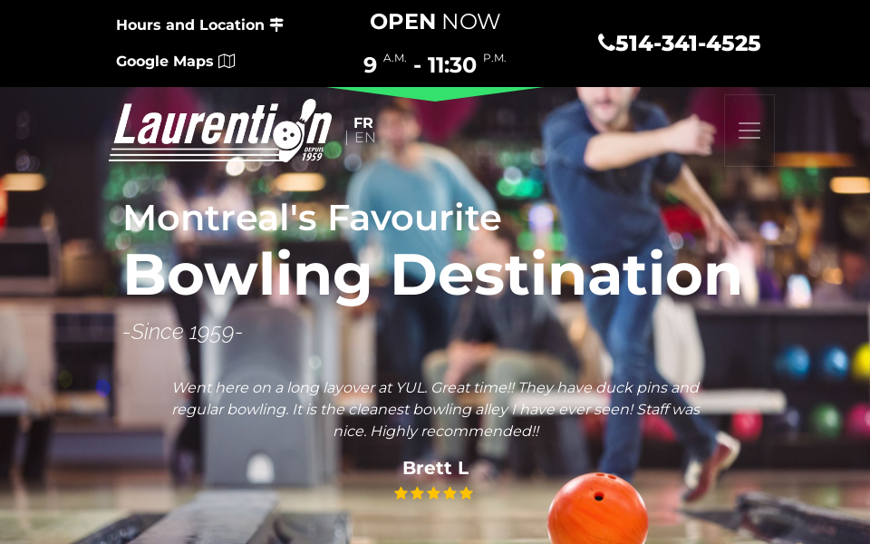 laurentianlanes.com/ screen capture